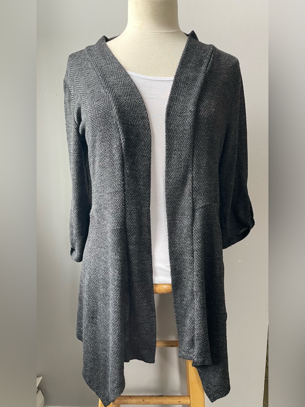 NWD Grey Heather Long Cardigan Jacket Large / L
